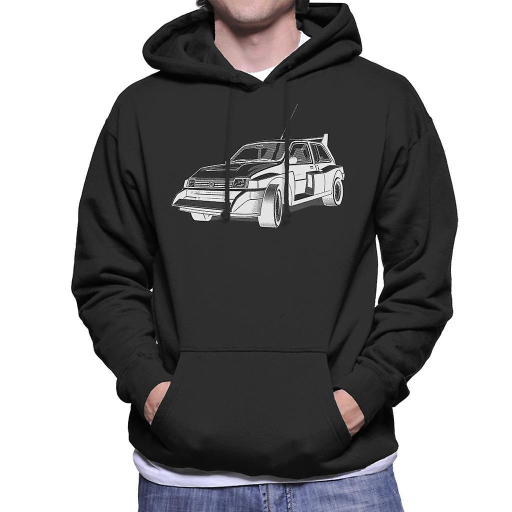 MG Metro 6R4 Black And White British Motor Heritage Men's Hooded Sweatshirt Small