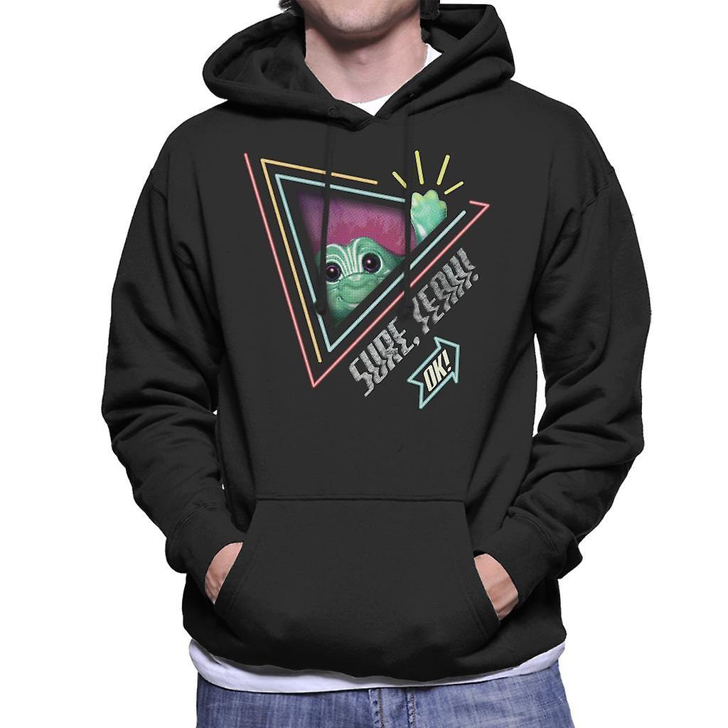 Trolls Sure Yeah Ok Men's Hooded Sweatshirt Black XX-Large