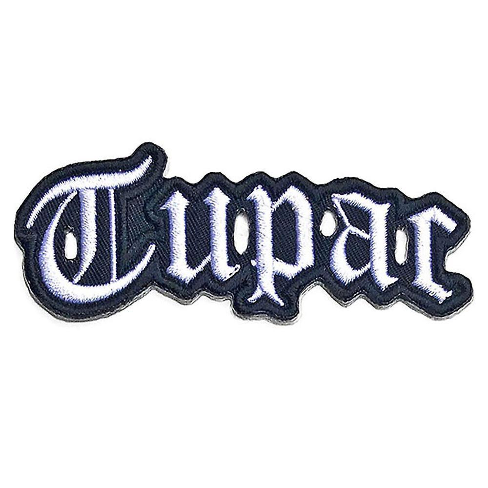 2pac Tupac Patch Cut Out Logo new Official Embroidered woven iron on Black Taglia unica