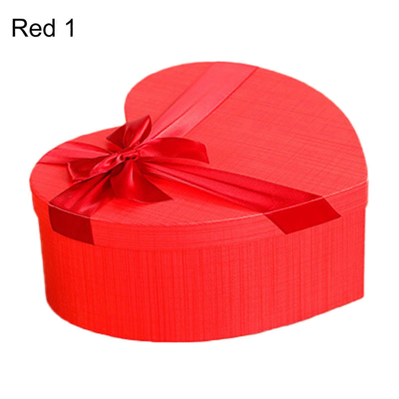 Sinknap Gift Box With Bowknot Multi-Purpose Paper Flowers Heads Packaging Box For Birthday Red 1 S