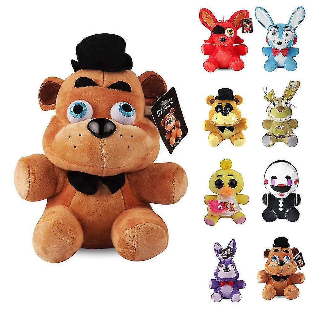 Unbrand FNAF Five Nights at Freddy's Plushie Toy Horror Game Plush Doll Bear Foxy Bonnie Soft Stuffed Figures Toys Kids,WHBYV G