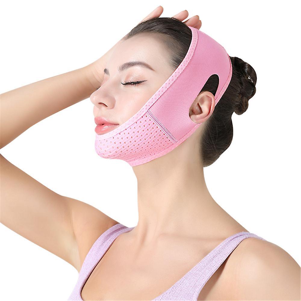 Sevenday Reusable V Line Mask Facial Slimming Strap Double Chin Firm Lifting Reducer Pink