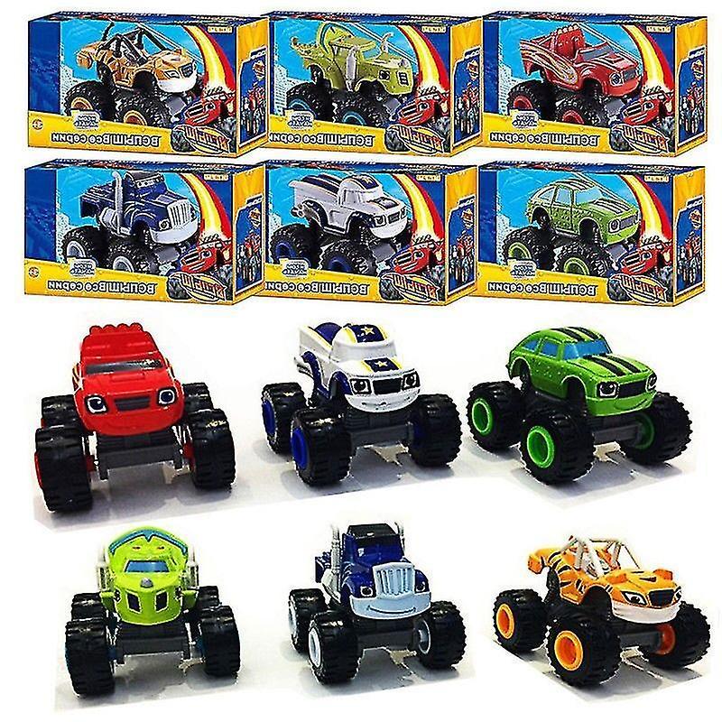 Cryin Blaze And The Monster Machines Vehicles Kids Toy Racer Cars Trucks Gift 6pcs Set