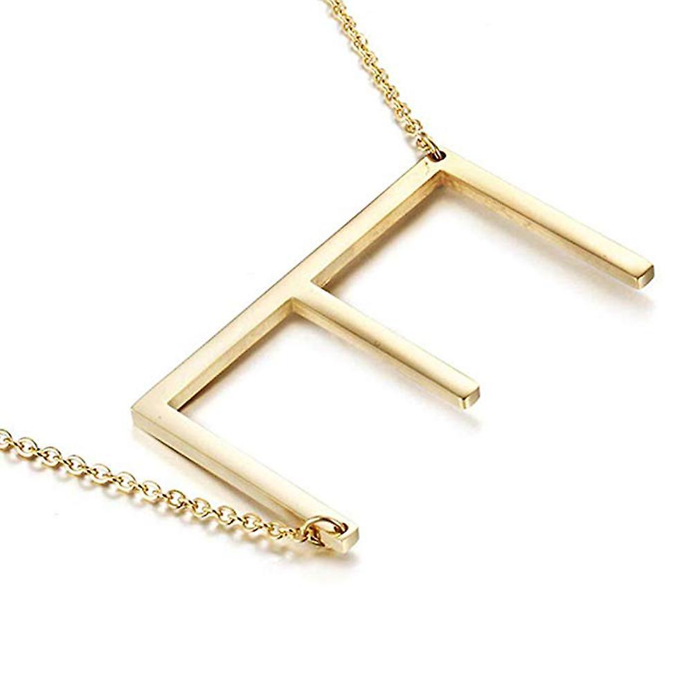 fulaide Fashion Women 26 English Letter Pendant Chain Necklace Choker Party Jewelry Gift Golden E