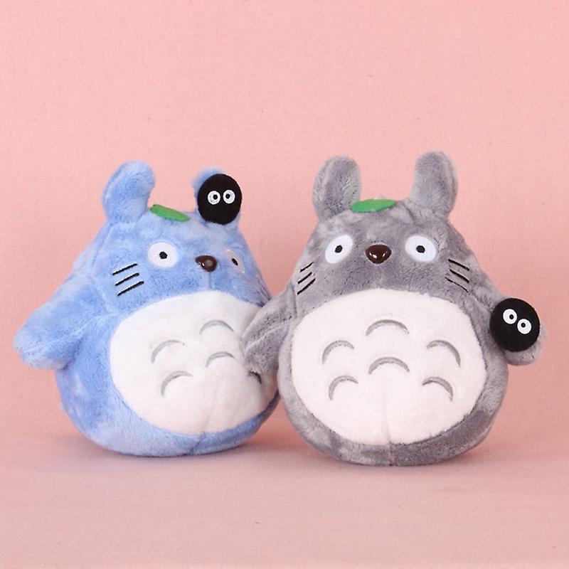 Fisheraw 20cm Cute Anime Figure Totoro Plush Stuffed Doll Kids Toy Huggable Throw Pillow Blue