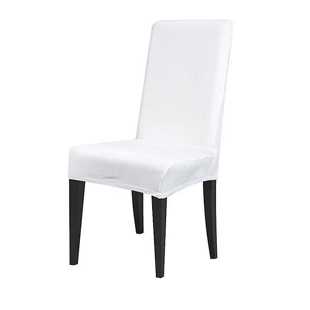 Slowmoose Velvet Spandex Elastic Chair Slipcover Case For Chairs - Office Wedding Dining White Universal