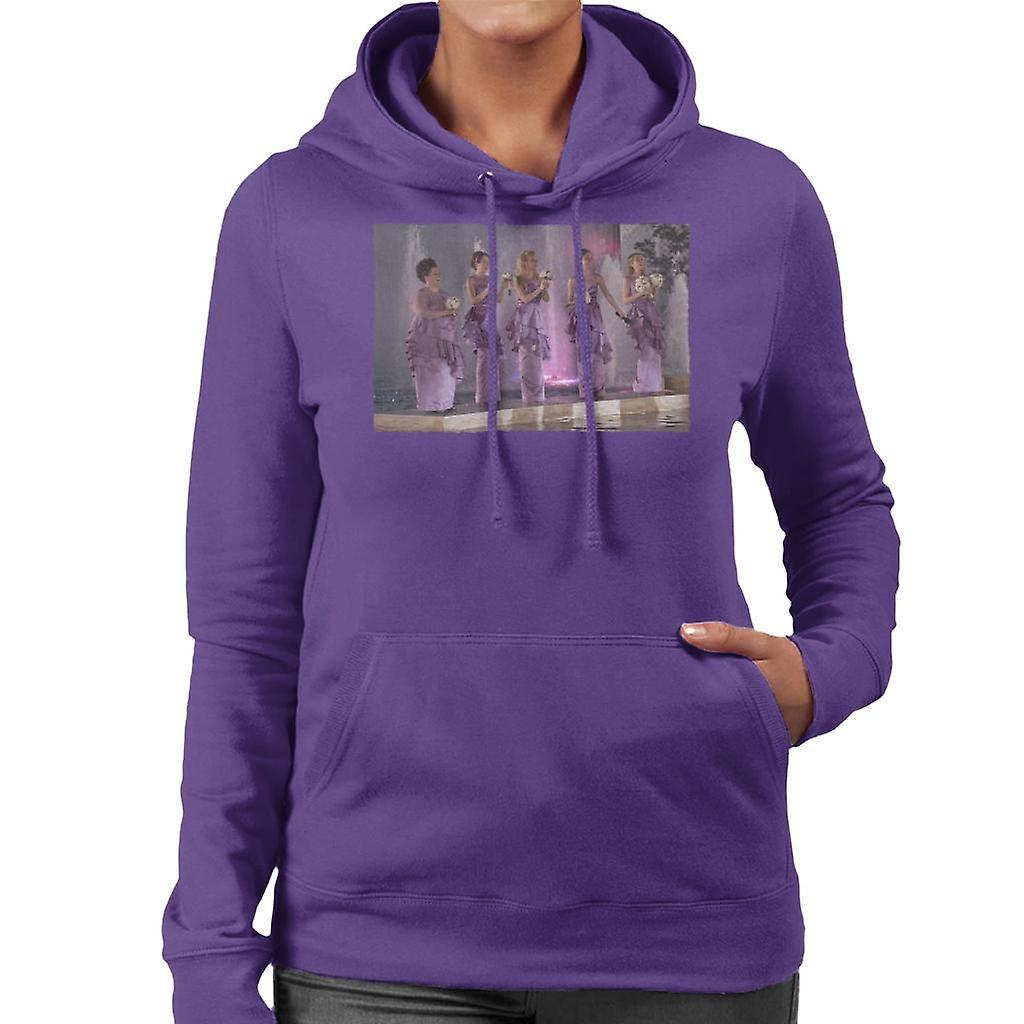 Bridesmaids Bridal Party Wedding Stage Women's Hooded Sweatshirt Purple Small