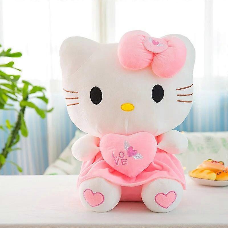 Redkid 70cm  Anime Kawaii Hello Kitty Plush Toy Pink Bowknot Dress Peluche Doll Cute Decorate Pillow Children Birthday Xmas Gifts 55cm