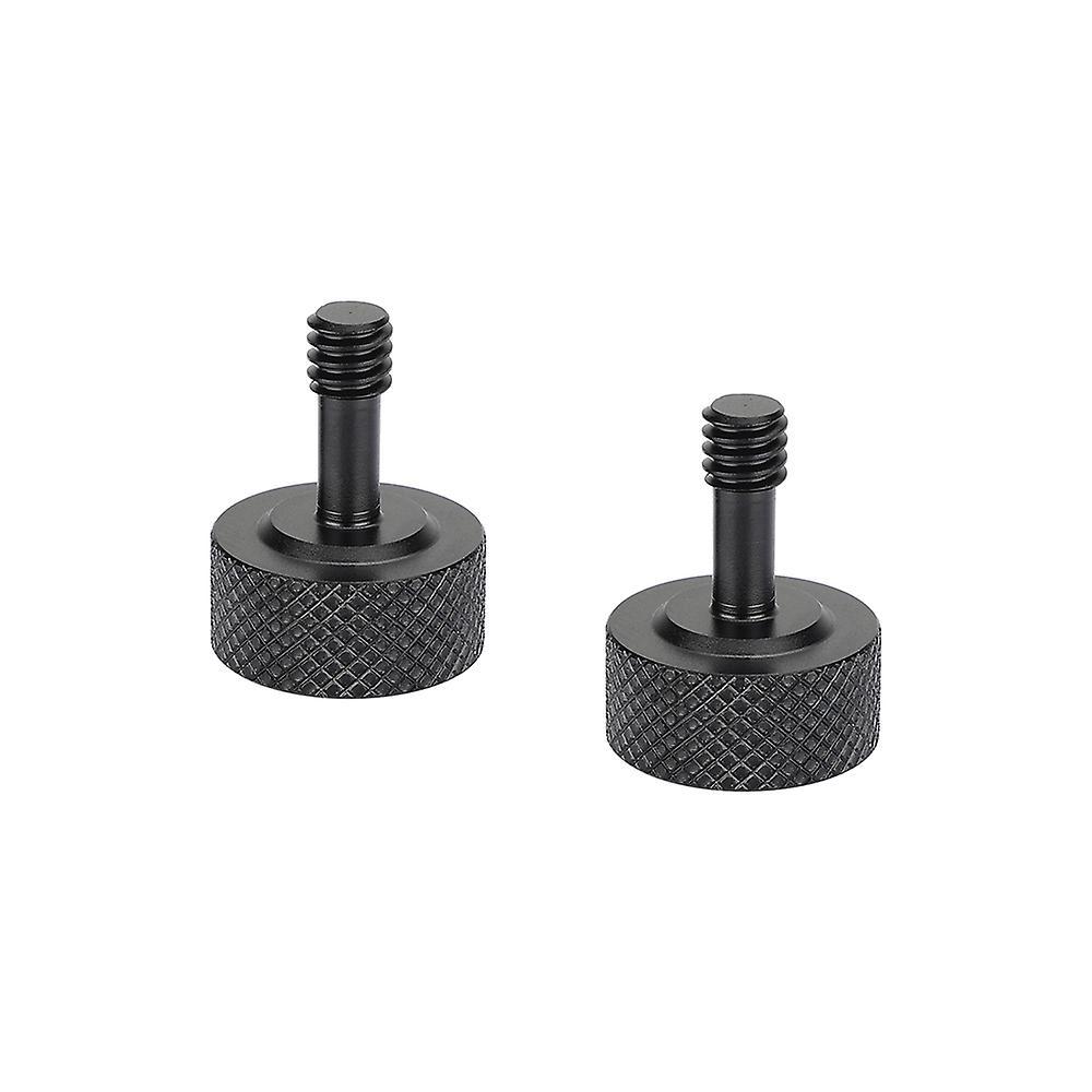 Lanxri 1/4"-20 Thread Thumb Screw Cup Head For Dslr Camera Cage Kit Accessories (a Packet Of 2 Pieces) black