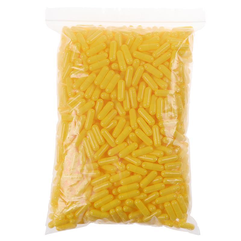 Unbrand 1000pcs Empty Hard Vacant Gelatin Capsule Size 0# Gel Medicine Pill Vitamin Yellow