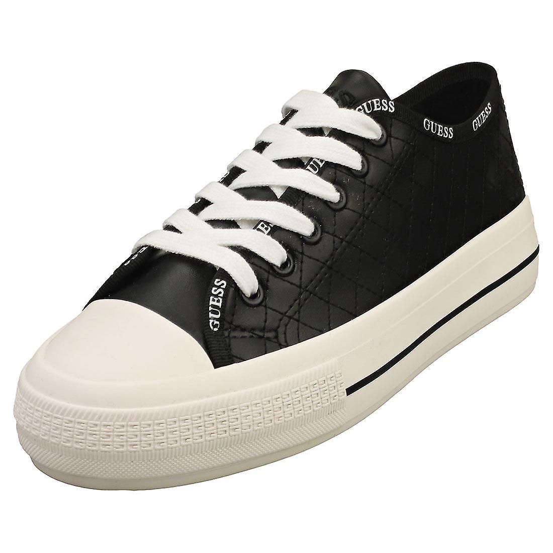 Guess Fl7emmele12 Womens Casual Trainers in Black White 37 EU