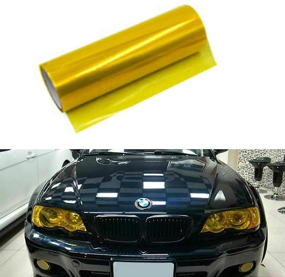 Sztxj Car Light Film, Tinted Vinyl Film for Headlight, Taillight, Rear Fog Light, Yellow, 30x 60cm