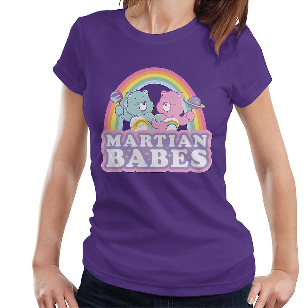 Care Bears Cheer Bear And Wish Bear Martian Babes Women's T-Shirt Purple Large