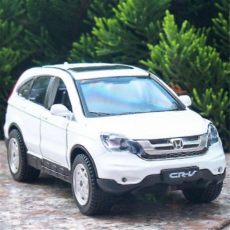 Redkid 1:32 HONDA CRV SUV Alloy Car Model Diecast Metal Toy Vehicles Car Model Simulation Sound and Light Collection Childrens Toy Gift White