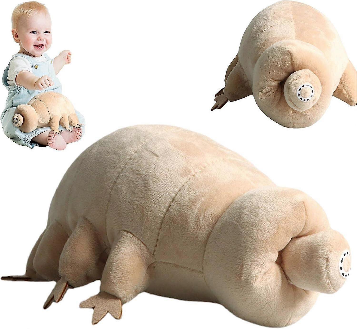 Unbrand Tardigrade Plush Stuffed Toy, 25cm Tardigrade Stuffed Animal Cute Tardigrade Water Bear Plush Doll Soft Toy Gift for Kids White