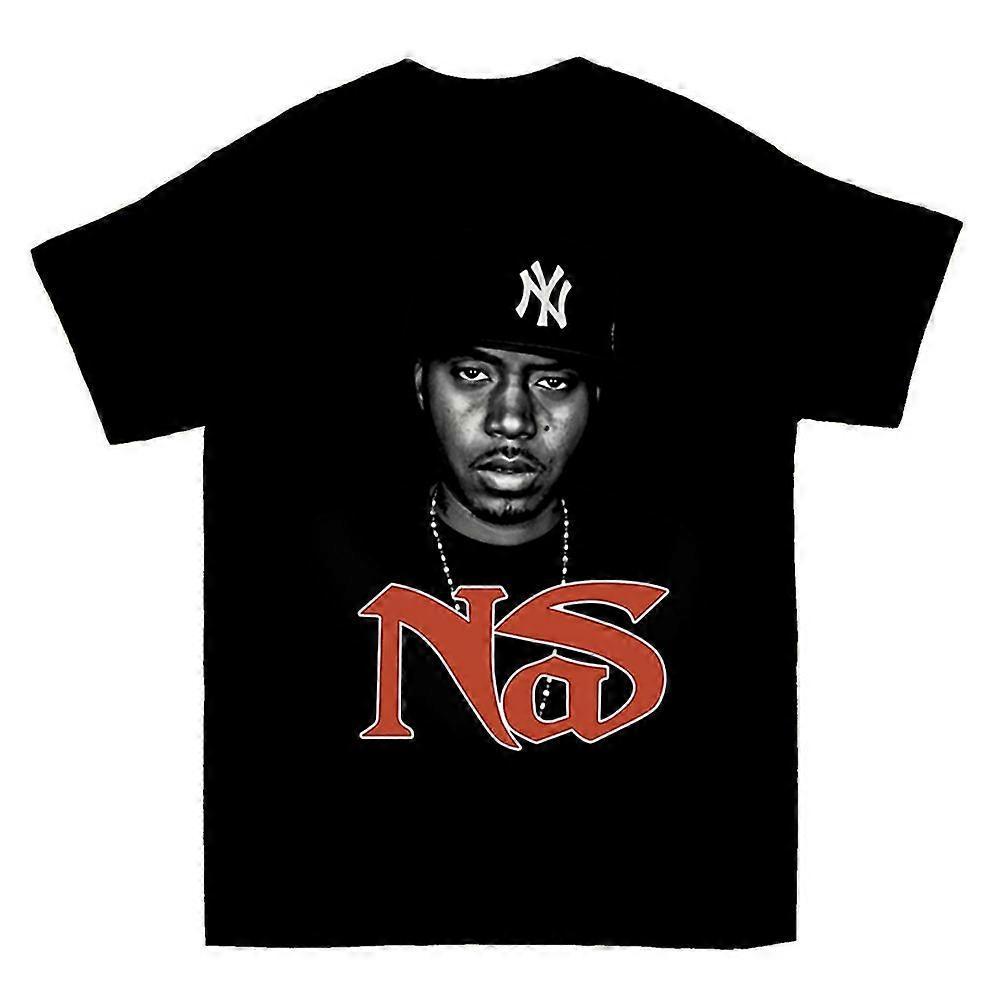 RockShark Nas Rapper Hip Hop Style T-shirt Black M