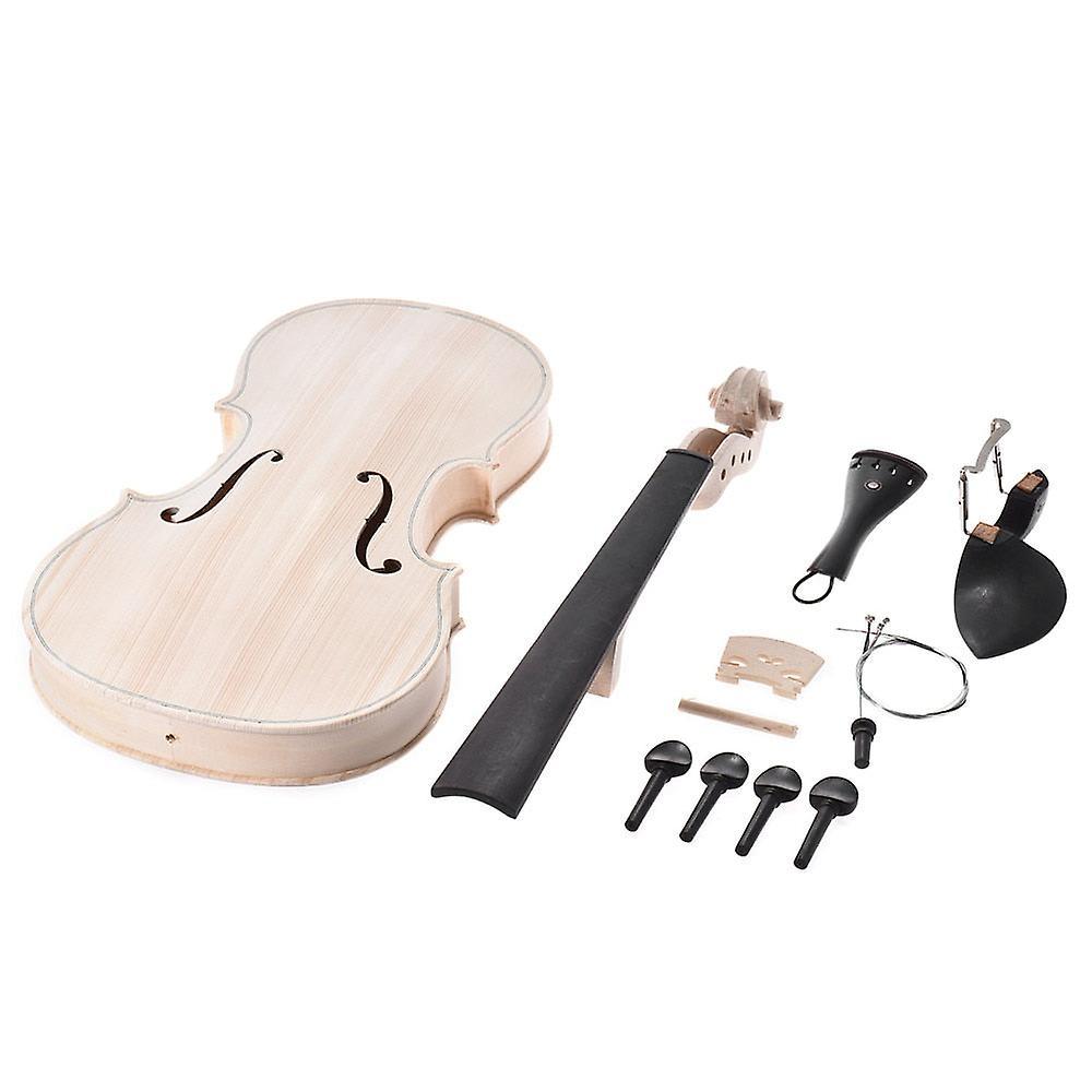 Slowmoose 4/4 Full Size Natural Solid Wood, Acoustic Fiddle Violin Kit Style 3