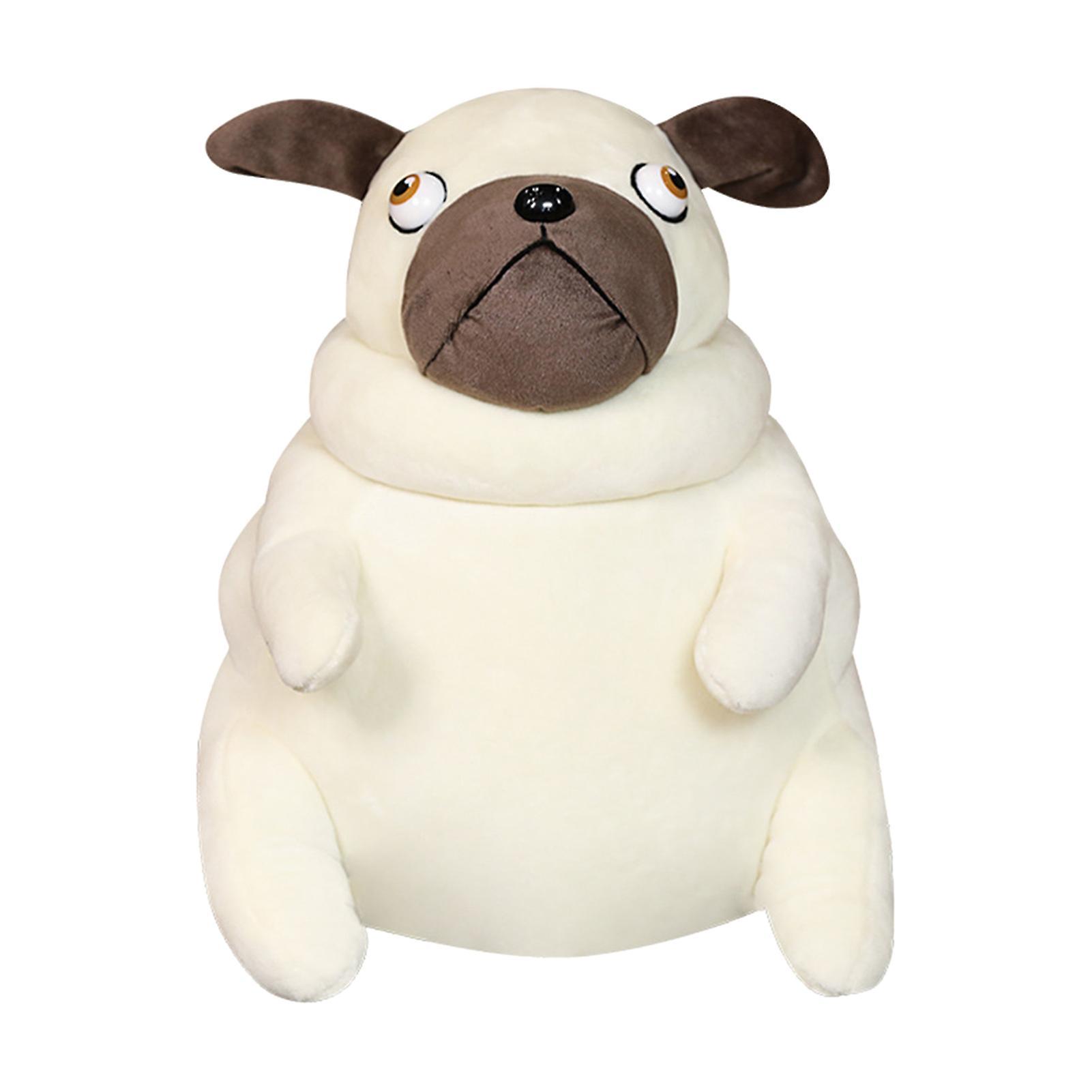 Haloppe Fat Pug Plush Cushion Soft Superior Texture Full Filled Cute Pug Dog Plush Cushion 15cm