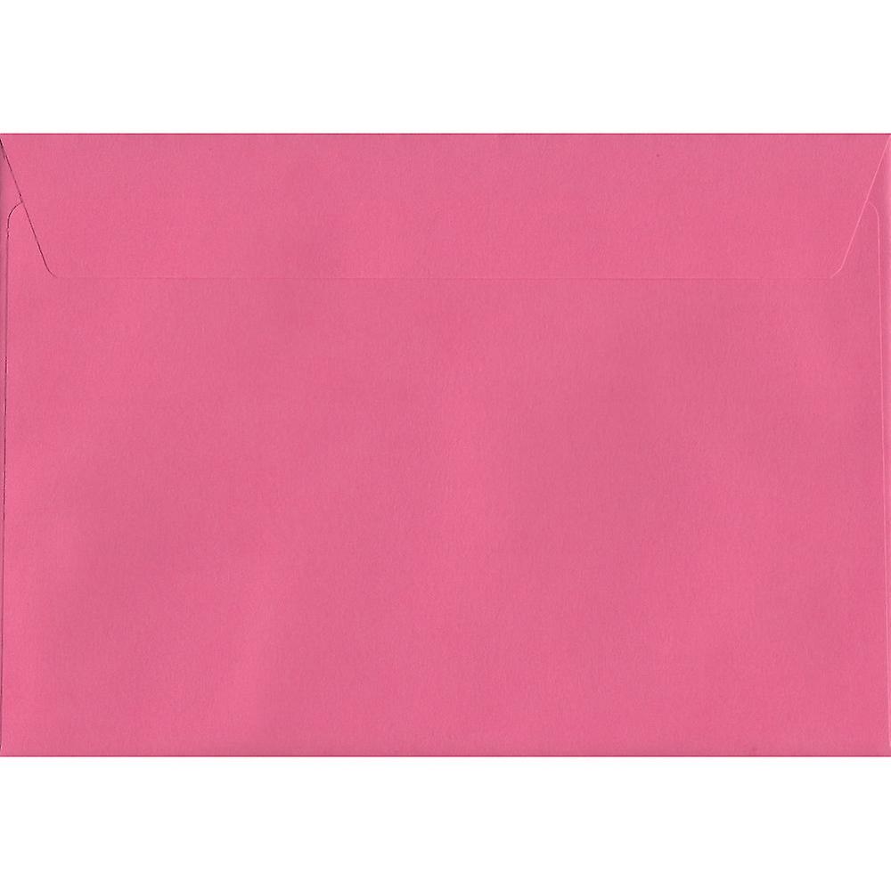 ColorSono Flamingo Pink Peel/Seal C5/A5 Coloured Pink Envelopes. 120gsm Luxury FSC Certified Paper. 162mm x 229mm. Wallet Style Envelope. 25