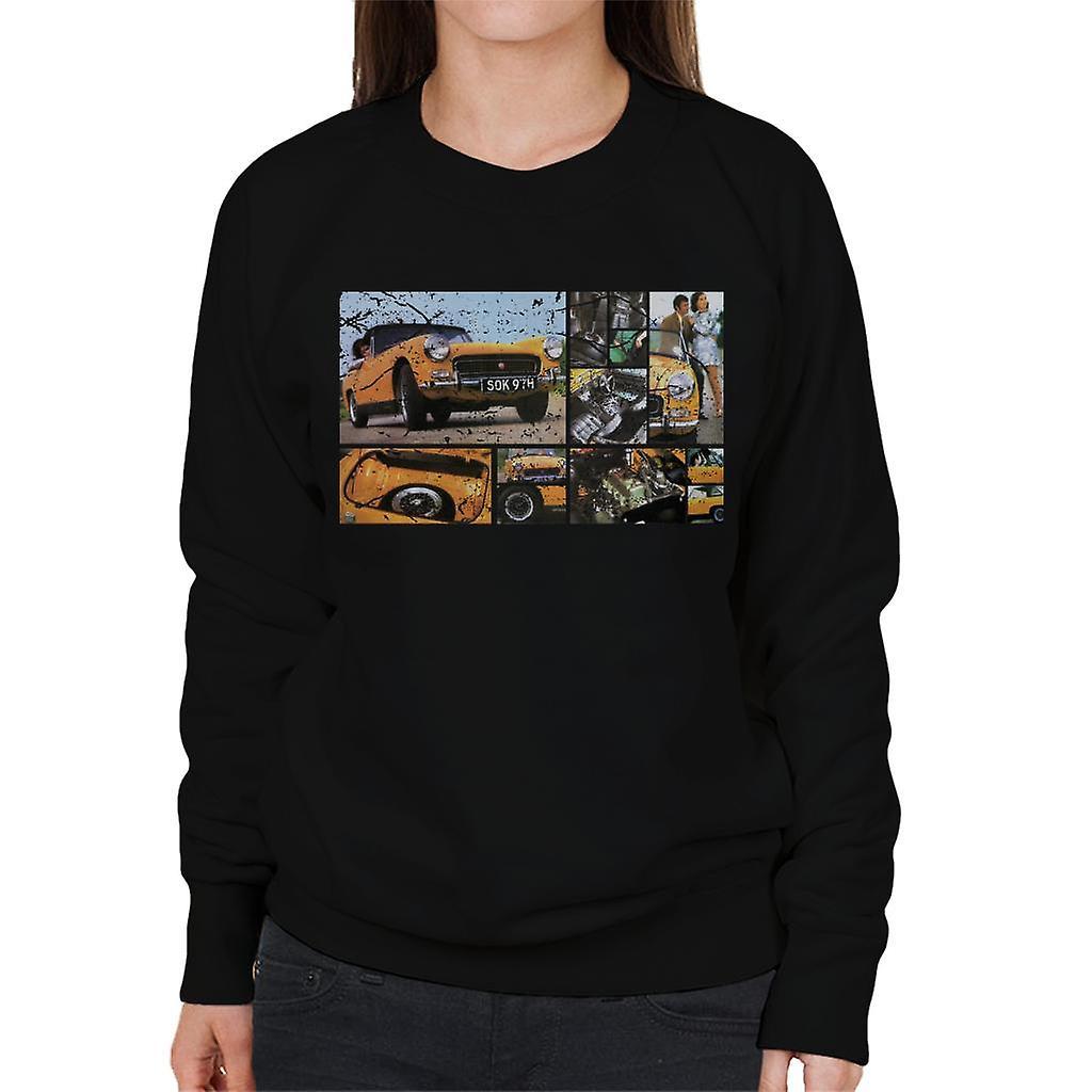 Austin Healey Sprite Mark IV Montage British Motor Heritage Women's Sweatshirt Black XX-Large