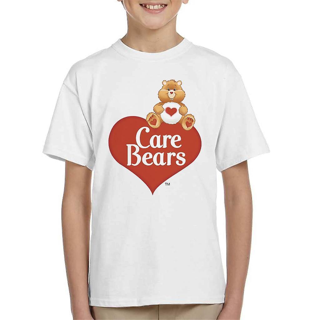 Care Bears Logo Tenderheart Bear Kid's T-Shirt White Medium (7-8 yrs)