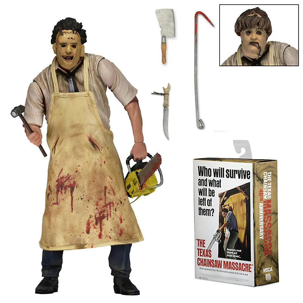 Besser Texas Chainsaw Massacre Ultimate Leatherface Horror Film Action Figure Toy Model Set Halloween Fans Gift Ornament Decoration