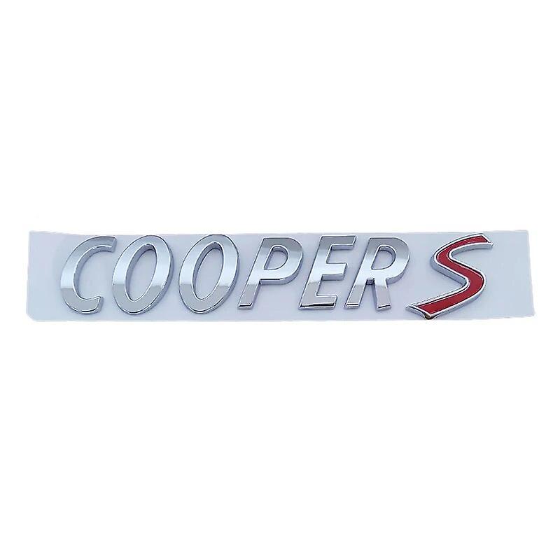 Hikig 3d Abs Chrome Black Logo Mini Cooper S Emblem Letters Sticker Car Trunk Badge For Mini Cooper S R56 R53 R60 F56 F56 Accessories Chrome Silver