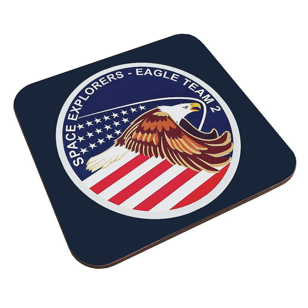 NASA STS 51I Space Shuttle Discovery Mission Patch Coaster Navy Blue 9 x 9 cm