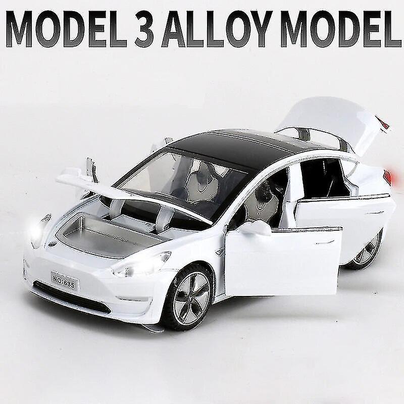 Windo 1:32 Tesla Model X Model 3 Model S Model Y Alloy Car Model Diecasts Toy Car Sound And Light Kid Toys For Children Gifts Boy Toy  F4 Model 3 W...