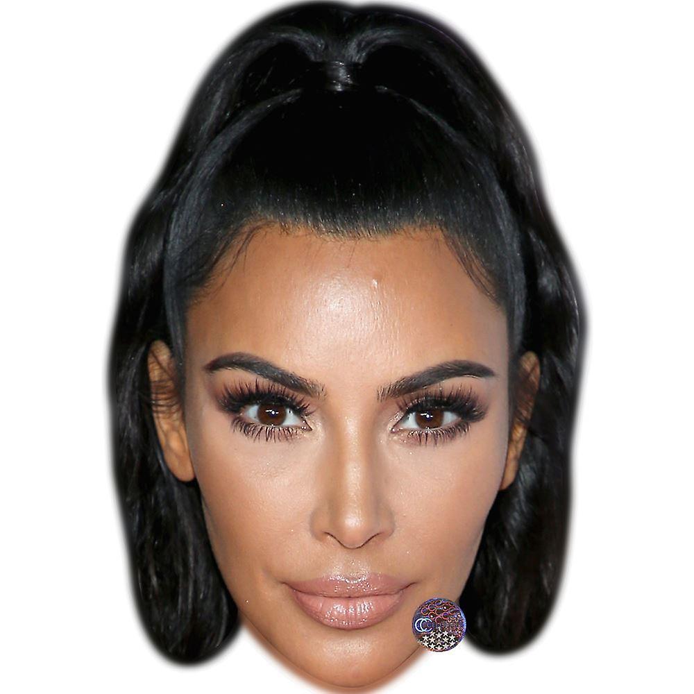 Celebrity Cutouts Kim Kardashian (Black Hair) Celebrity Mask, Flat Card Face