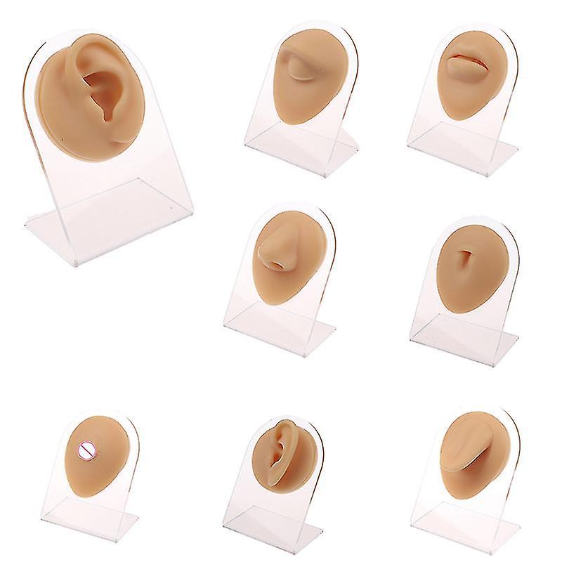 Suersist Silicon Ear Eye Nose Mouth Tongue Navel Piercing Model Press Needle Display Tool