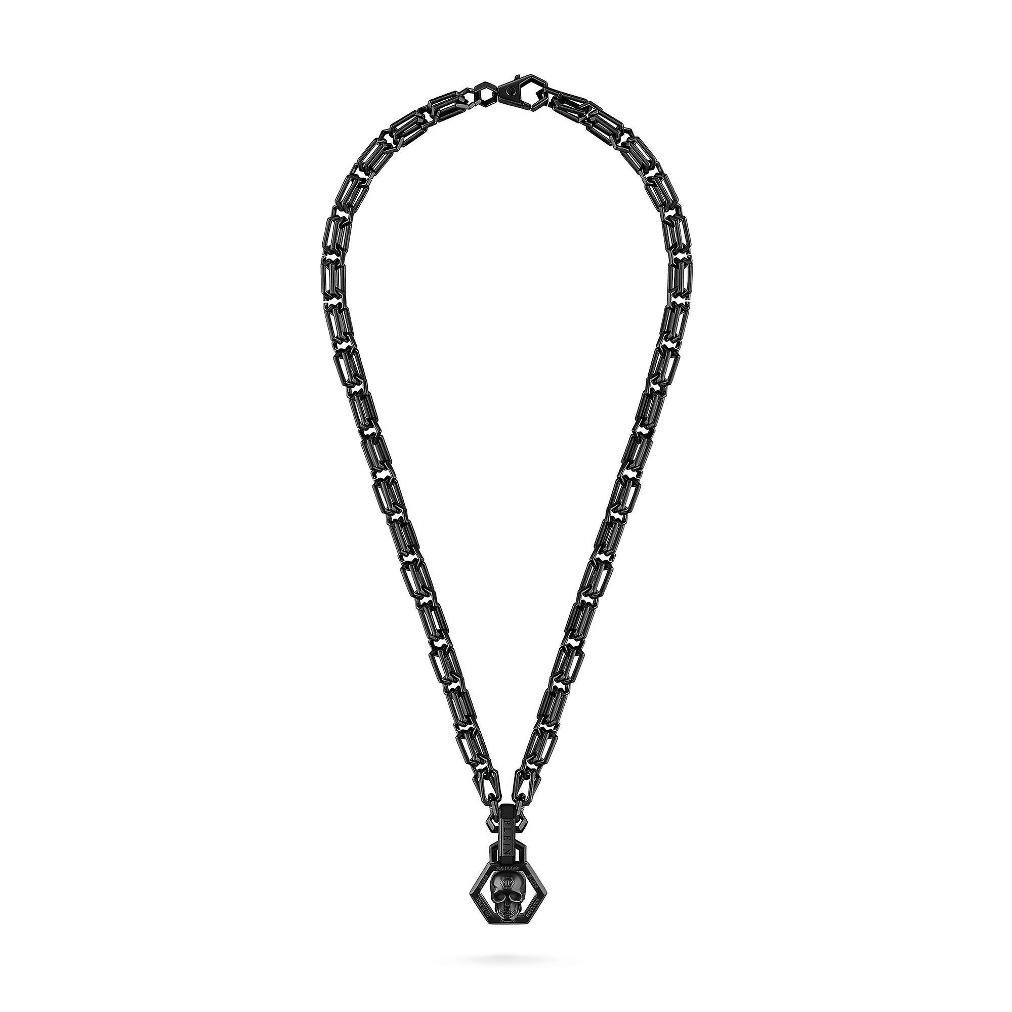 Philipp Plein Men's Chain Necklace Stainless Steel IP Black PLEIN ICON CHAIN PJ9EA12NU