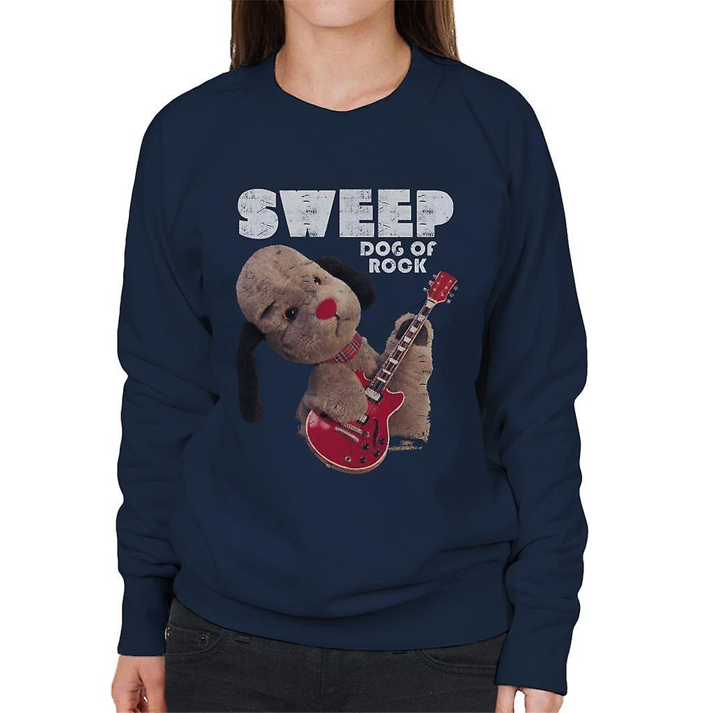 Sooty Dog Of Rock Sweep Women's Sweatshirt Navy Blue XX-Large