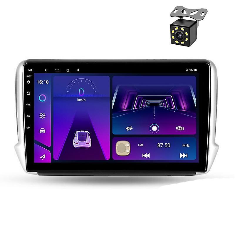 JIULUNET Android Car Radio for Peugeot 2008 208 2012 - 2018 Multimedia Player Stereo Navigation CarPlay Auto