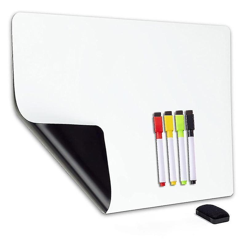 Sqyg Magnetic Dry Erase Whiteboard Sheet With 4 Markers 30*42cm