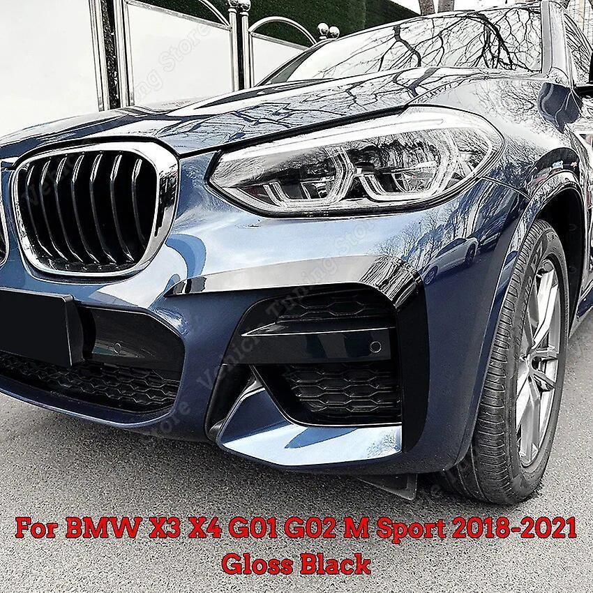 Bicaco For Bmw X3 X4 X5 G01 G02 G05 M Sport 2018-2023 Front Spoiler Bumper Lip Side Splitter Body Kit Gloss Black Abs Car Accessories 18-21 Gloss B...