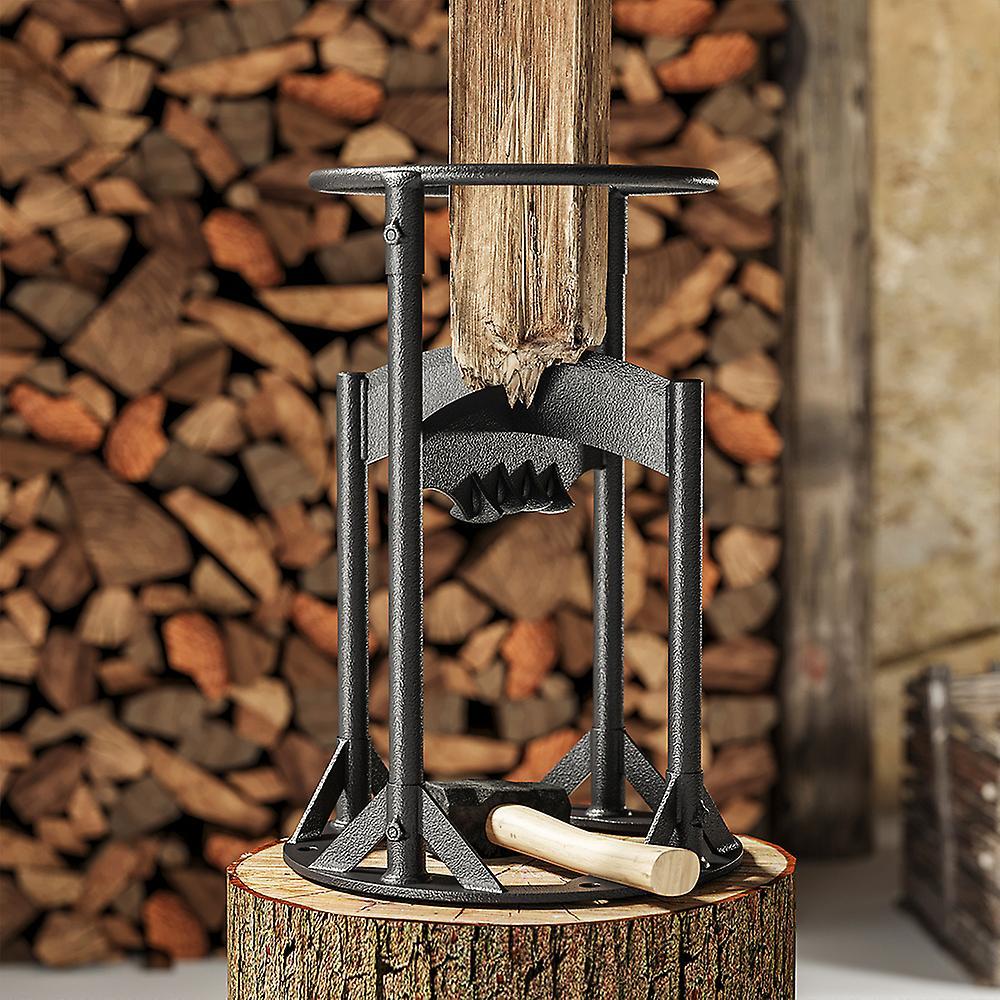 Living And Home Steel Log Kindling Splitter Firewood Splitting Wedge,Black