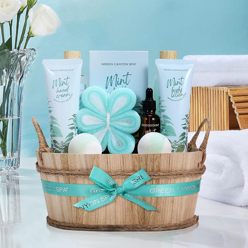 Sheonly 11pcs Mint Scent Bath Spa Gifts Set