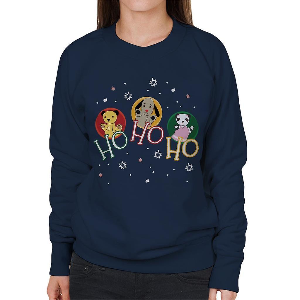 Sooty Christmas Ho Ho Ho Women's Sweatshirt Navy Blue X-Large