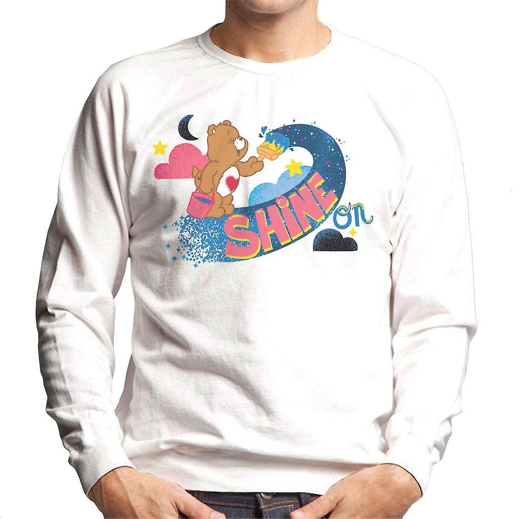 Care Bears Tenderheart Bear Shine On Men's Sweatshirt White Small