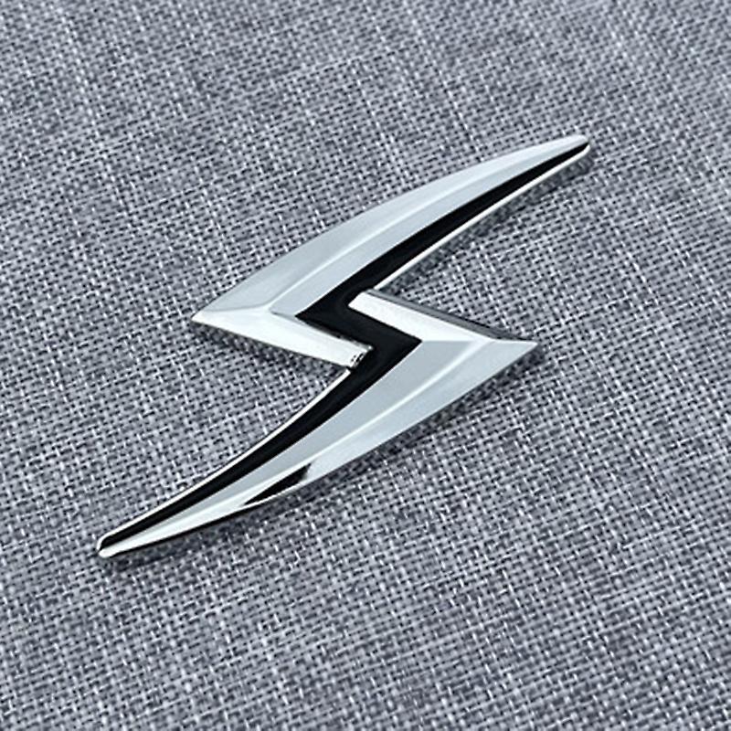 Otwoo 1pcs 3d Metal S Lightning Logo Emblem Badge Trunk Decal Front Grille Chrome Car Stickers For Nissan Silvia S15 S14 S13 S12 S110 Silver Black