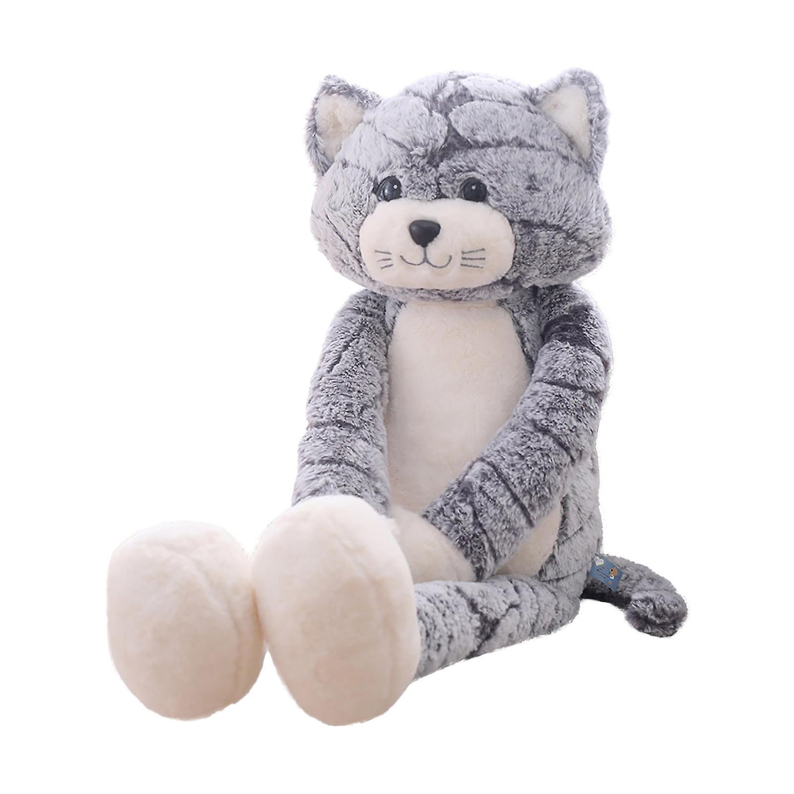 Baodan Plush Toy cat Plush Toy Plush Toy Long-Legged cat Doll Plush Gray