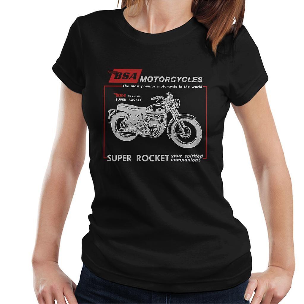 BSA Motorcycles Super Rocket Women's T-Shirt Black XX-Large