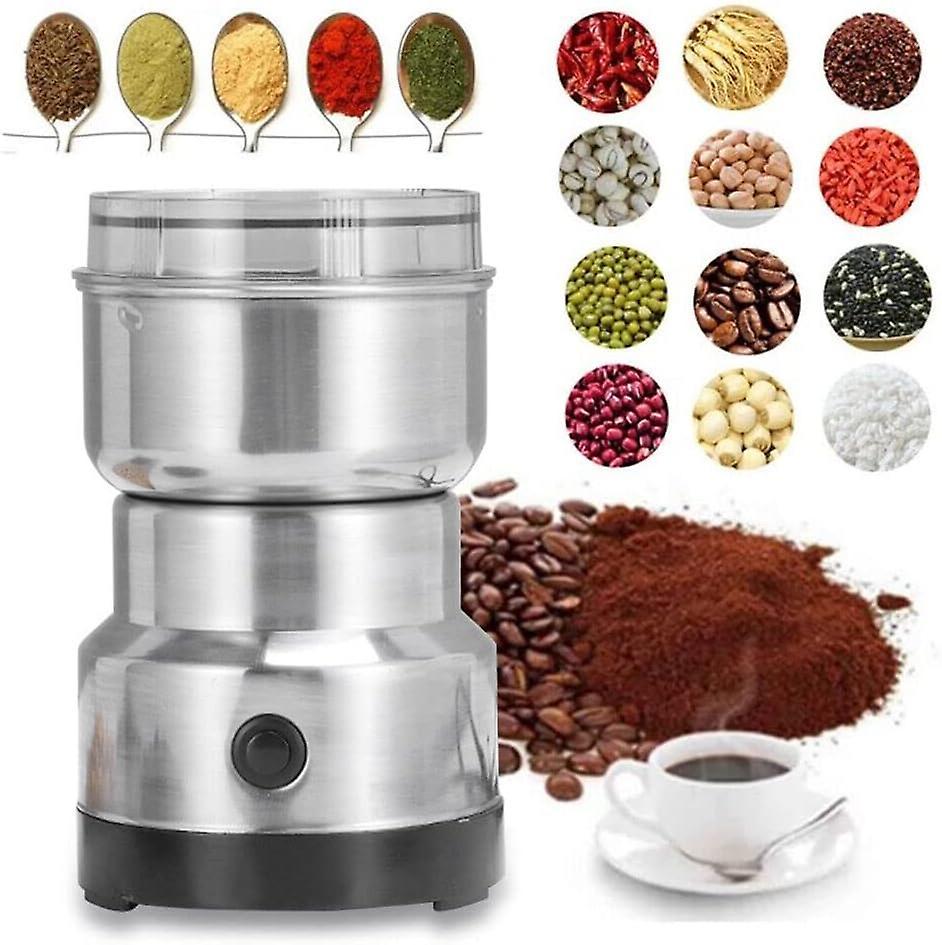 Fongwan Electric Grain Mill Mini Spice Coffee Grinder 10s Fast Multifunction Smash Machine Dry Grain Mill Grinder For Spices Seeds Rice Beans EU Plug