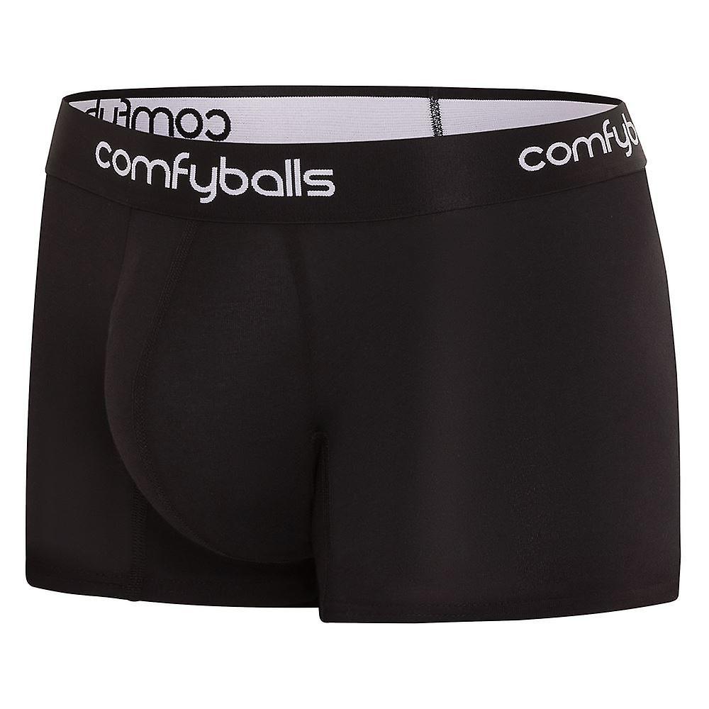 Comfyballs Mens Regular Boxer Shorts Classic Fit Comfycel Underwear-Black/White BLACK-WHITE XL