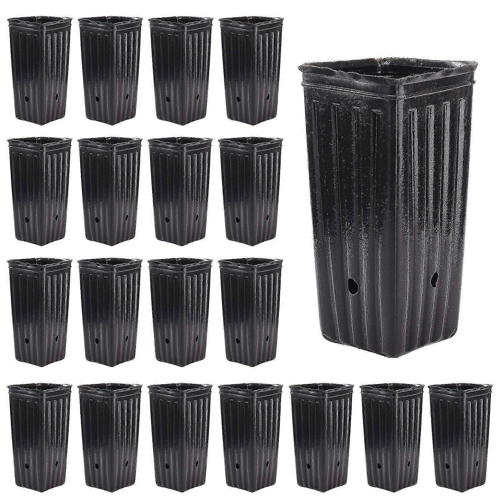 Yuheng 20 Pack Tall Tree Pots For Indoor & Outdoor Gardening - Premium Thickened Deep Nursery Planting Basin With Drainage Hole & Nutrition Cup - F...