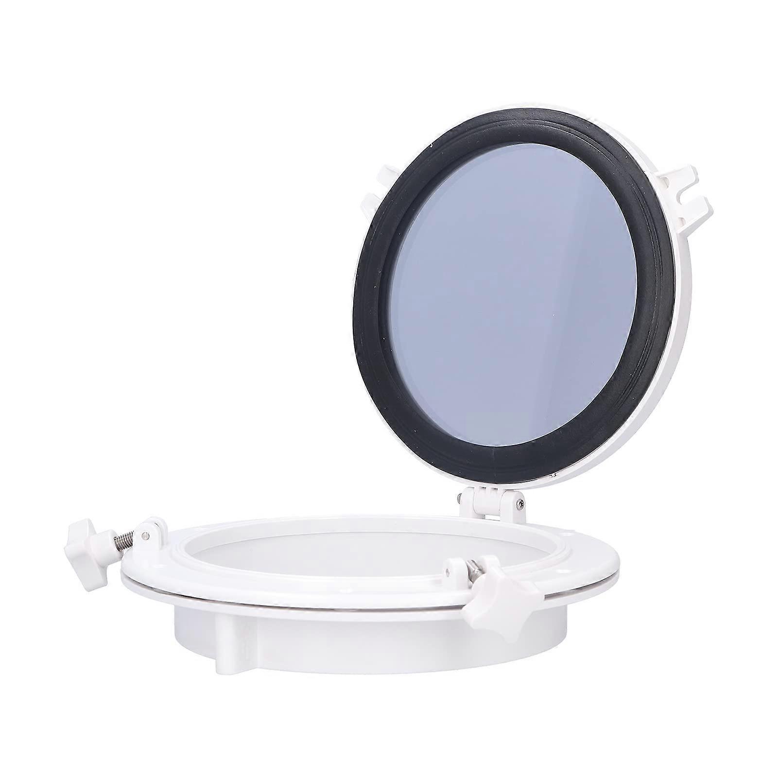 Moselota Boat Window Yacht Round Opening PortLight Porthole Window 10 inches, Replacement Window Port Hole Tempered Glass