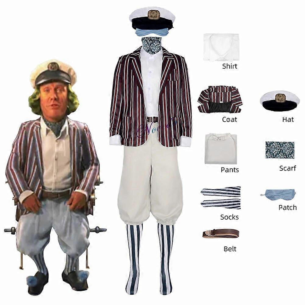 Bhtv Oompa Loompa Costume Kids Adult Men Women Movie Deep Roy Willy Cosplay Outfit Coat Full Suit Halloween Party Costume Adult S