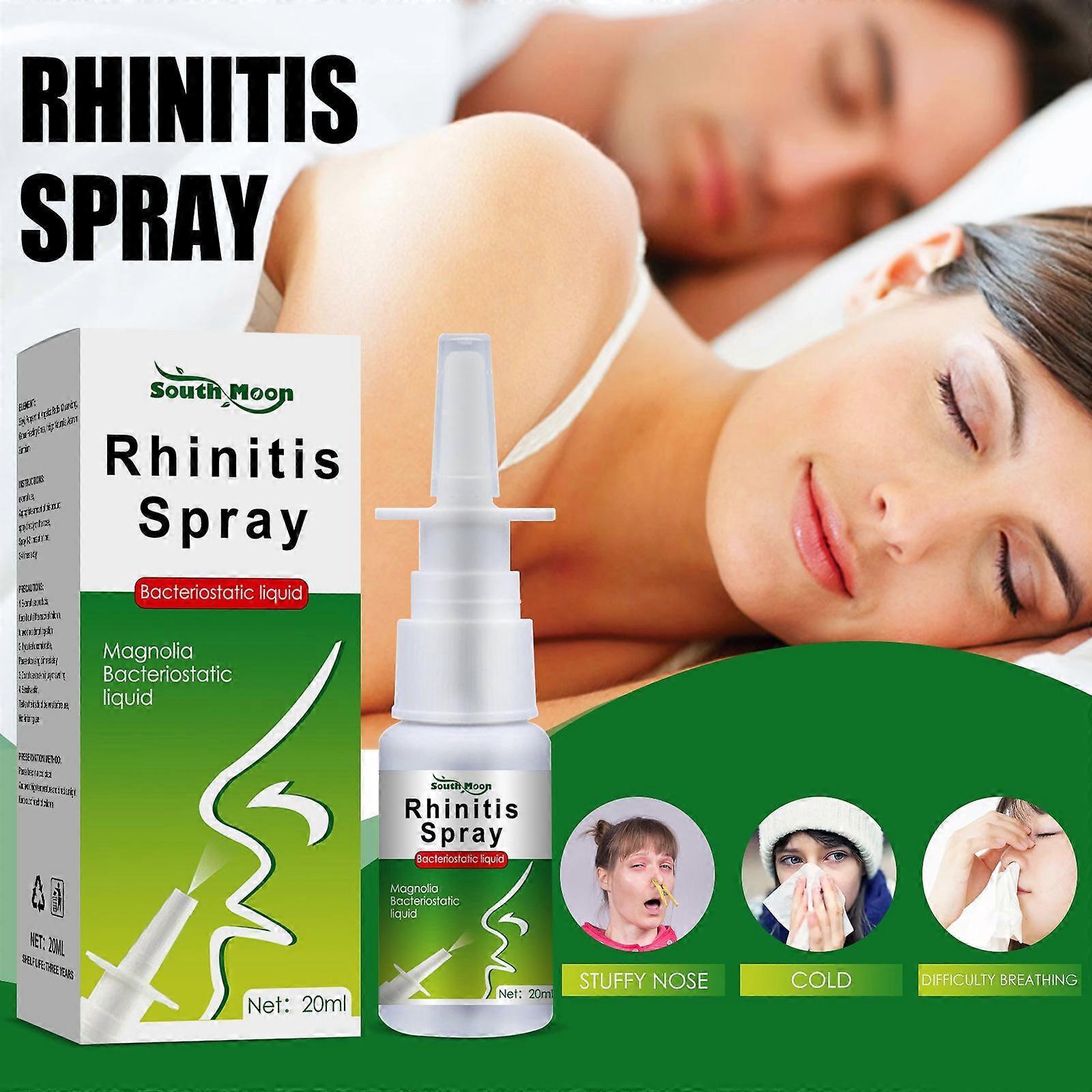 Qin Rhinitis Nasal Spray Natural Fast Relief Nasal Spray Sneezing Sinusitis Snoring Treatment Nose Care Spray Tw 1PCS