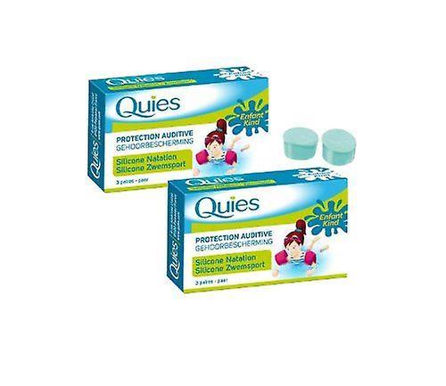 Quies Silicone Natation Swimming Earplugs - Enfant/Kids - 2 Pack